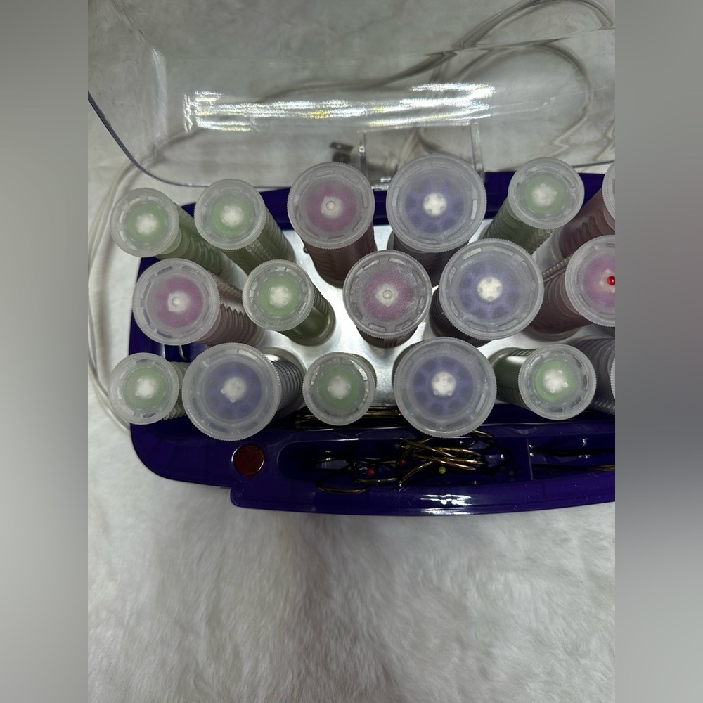 Purple and Silver Hair Roller Set - Picture 2 of 7